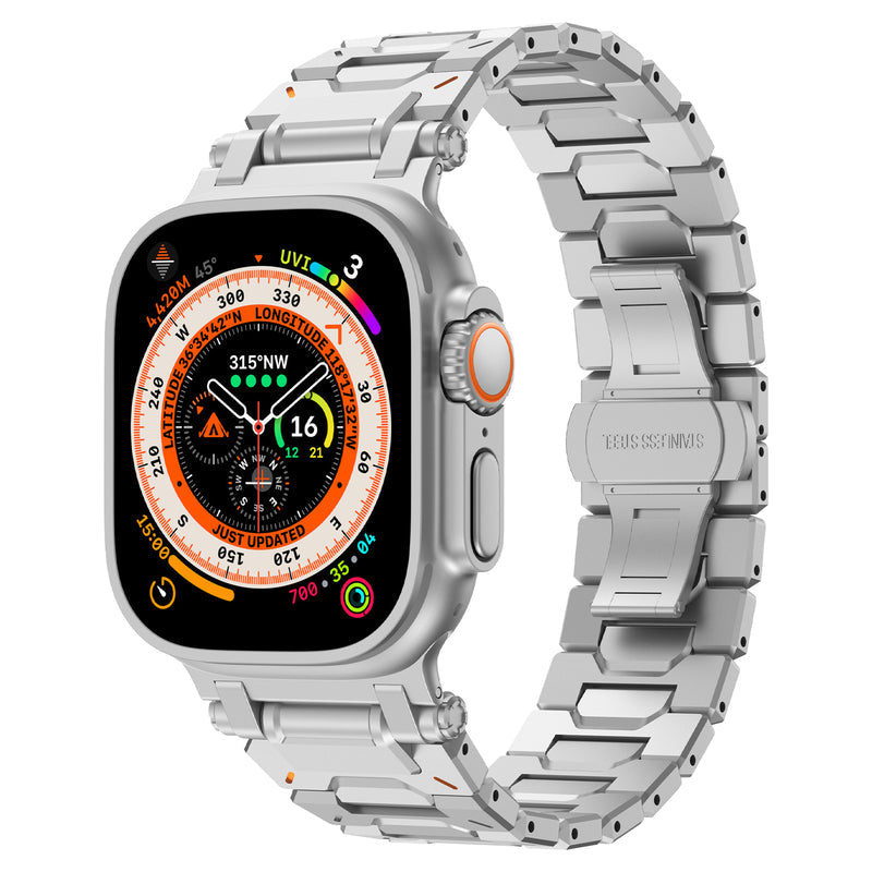 Correa de acero inoxidable para Apple Watch Ultra de 49 mm – Estilo prémium Explorer