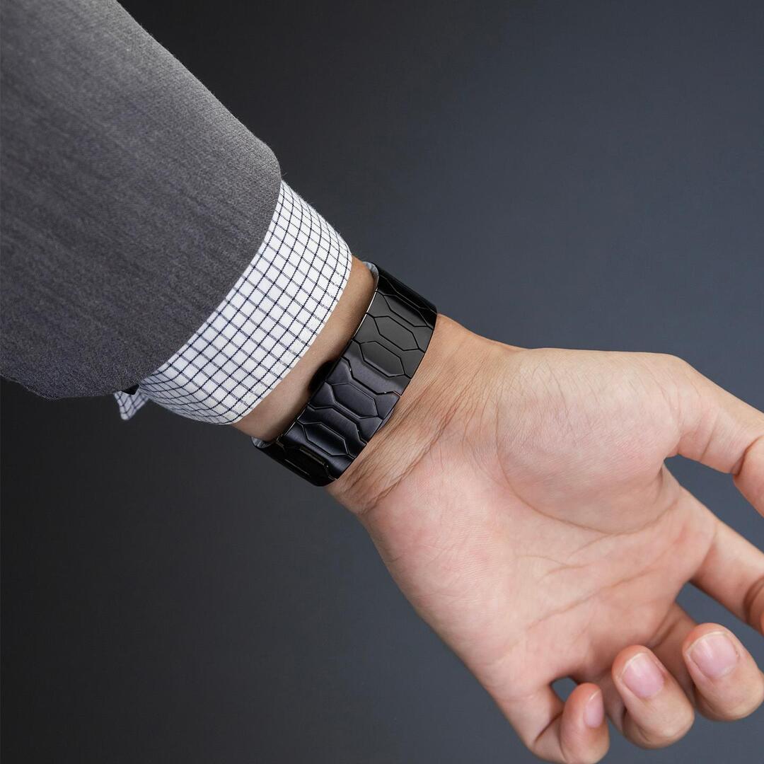 Elegante correa de acero inoxidable para Apple Watch – Lujo discreto y estilo