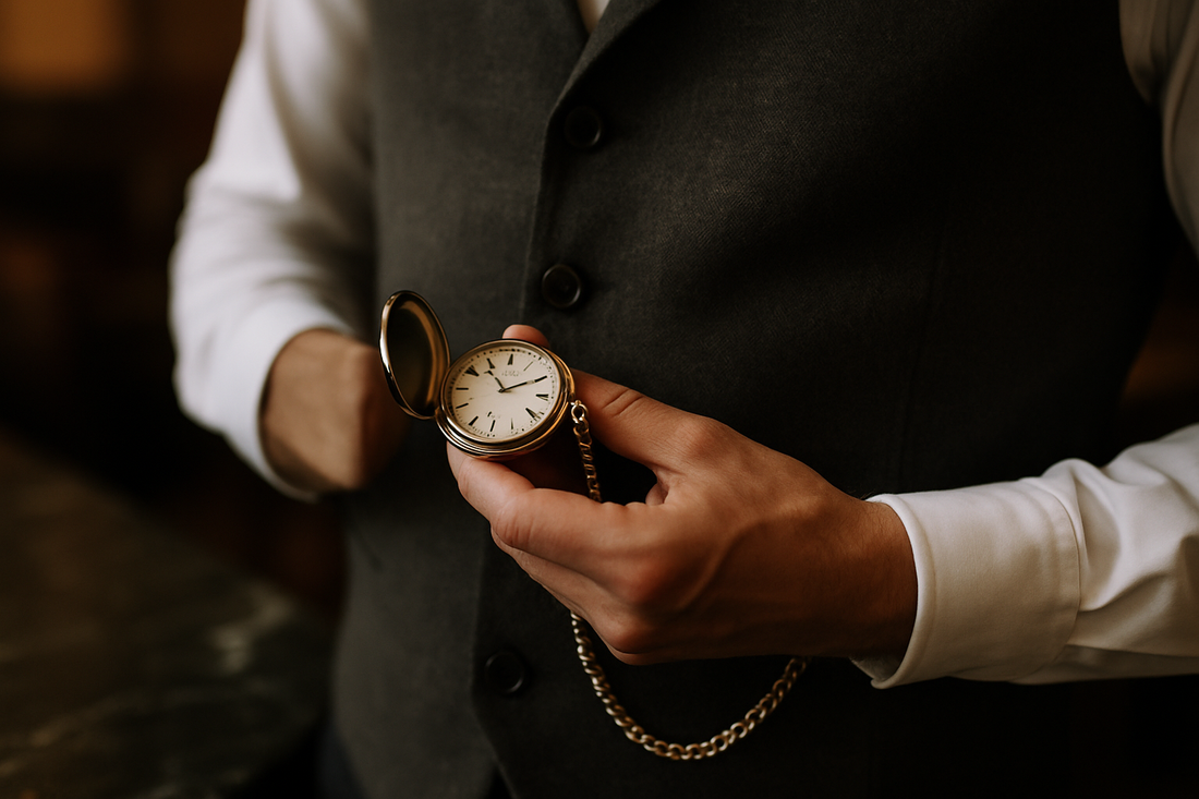 mens fob watch and chain