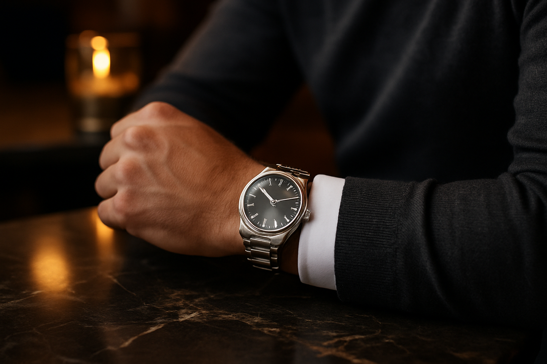 stainless steel watch