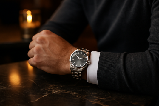 stainless steel watch