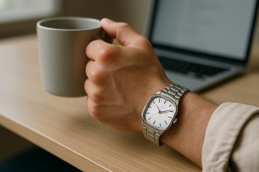 casio silver watch