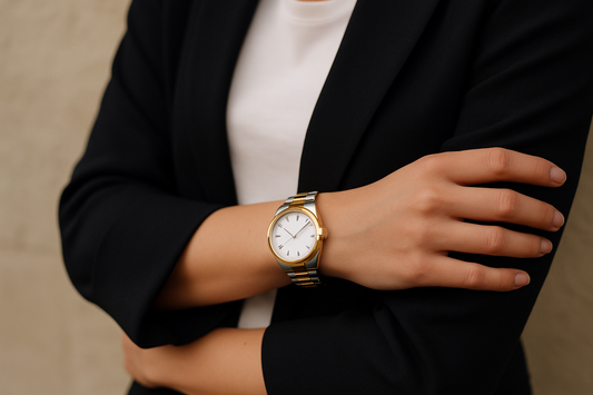 gold silver watch womens