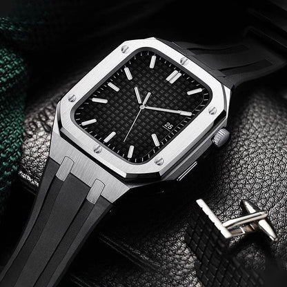 Correa de Silicona con Caja de Acero Inoxidable para Apple Watch – AP9006