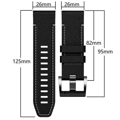 Correa Garmin QuickFit de caucho con piel
