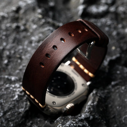 Men’s Apple Watch Leather Strap – Full-Grain Style with Affordable Luxury