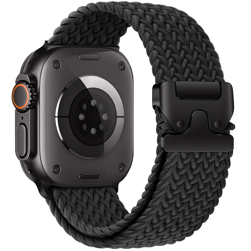 Correa trenzada de nailon para Apple Watch con hebilla de paracaídas