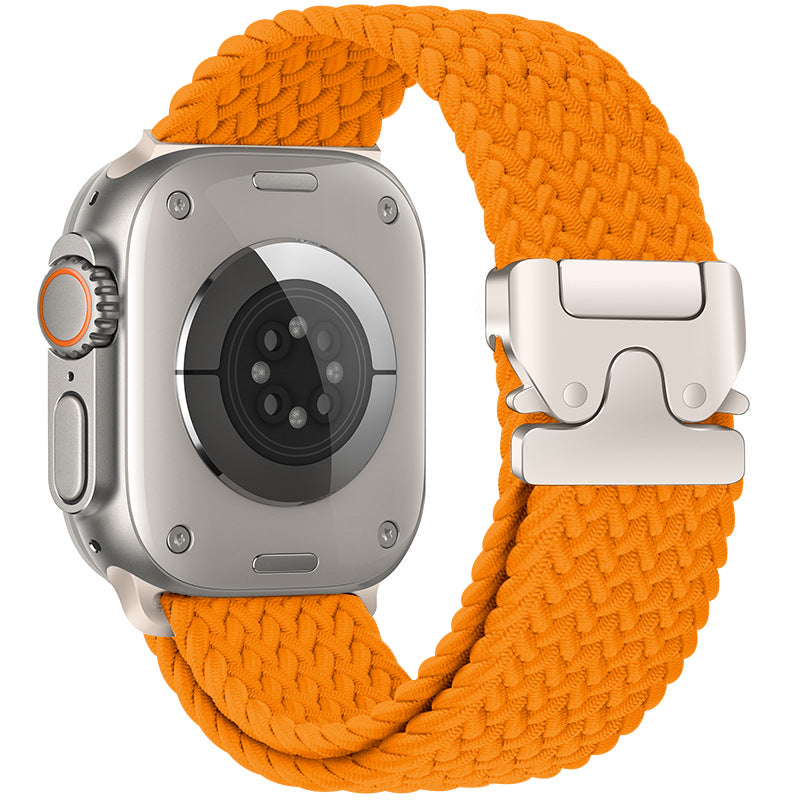 Correa trenzada de nailon para Apple Watch con hebilla de paracaídas
