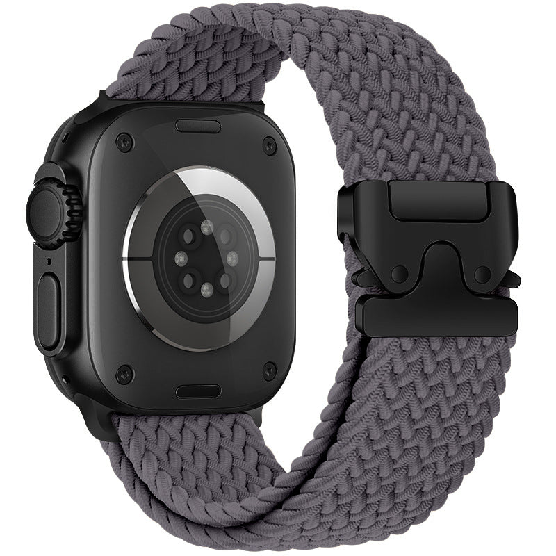 Correa trenzada de nailon para Apple Watch con hebilla de paracaídas