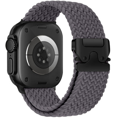 Correa trenzada de nailon para Apple Watch con hebilla de paracaídas