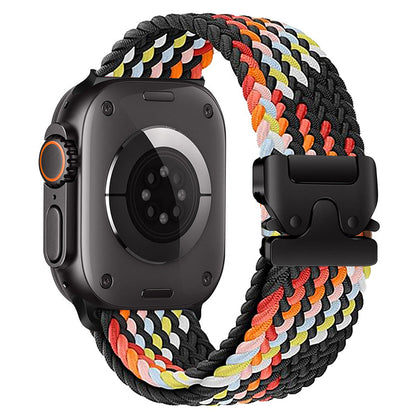 Correa trenzada de nailon para Apple Watch con hebilla de paracaídas