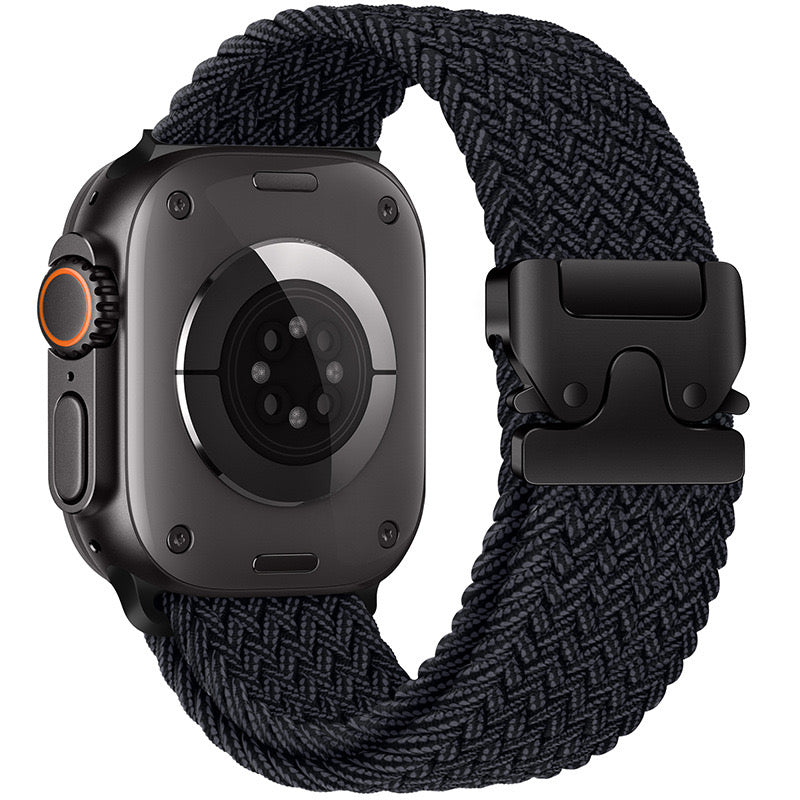 Correa trenzada de nailon para Apple Watch con hebilla de paracaídas