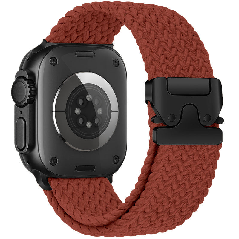 Correa trenzada de nailon para Apple Watch con hebilla de paracaídas
