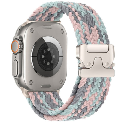 Correa trenzada de nailon para Apple Watch con hebilla de paracaídas