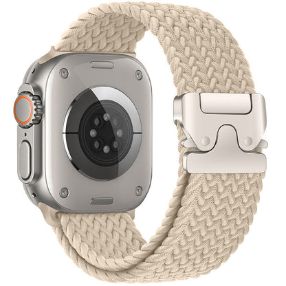 Correa trenzada de nailon para Apple Watch con hebilla de paracaídas