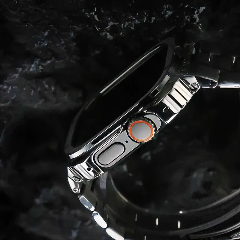 Kit de correa y caja de acero inoxidable para Apple Watch