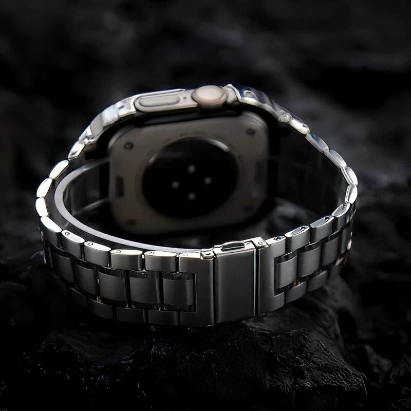 Kit de correa y caja de acero inoxidable para Apple Watch