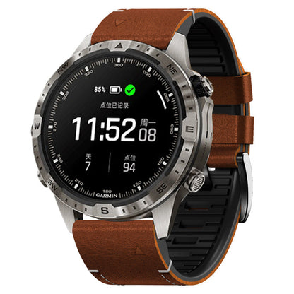 Correa Garmin QuickFit de caucho con piel