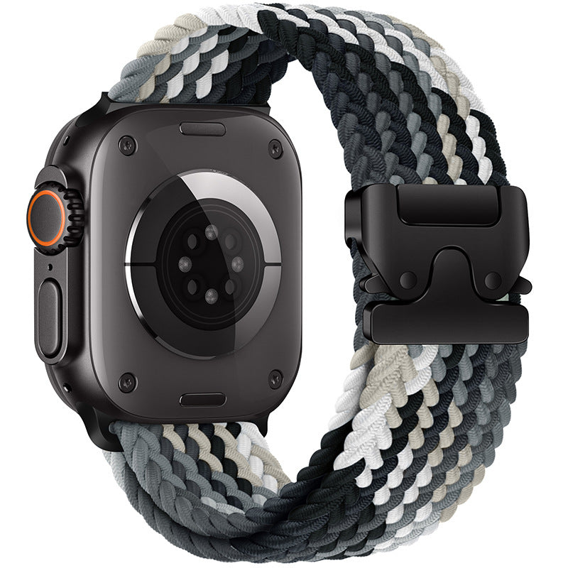 Correa trenzada de nailon para Apple Watch con hebilla de paracaídas