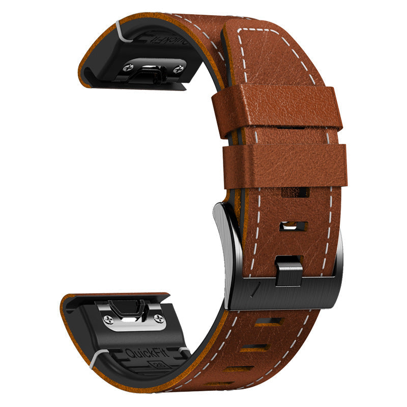 Correa Garmin QuickFit de caucho con piel