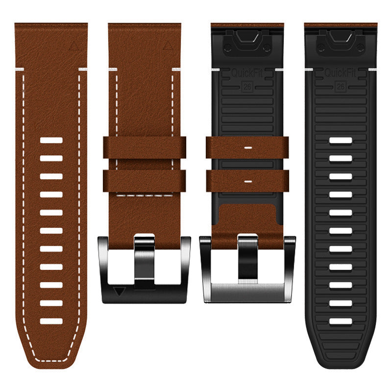 Correa Garmin QuickFit de caucho con piel