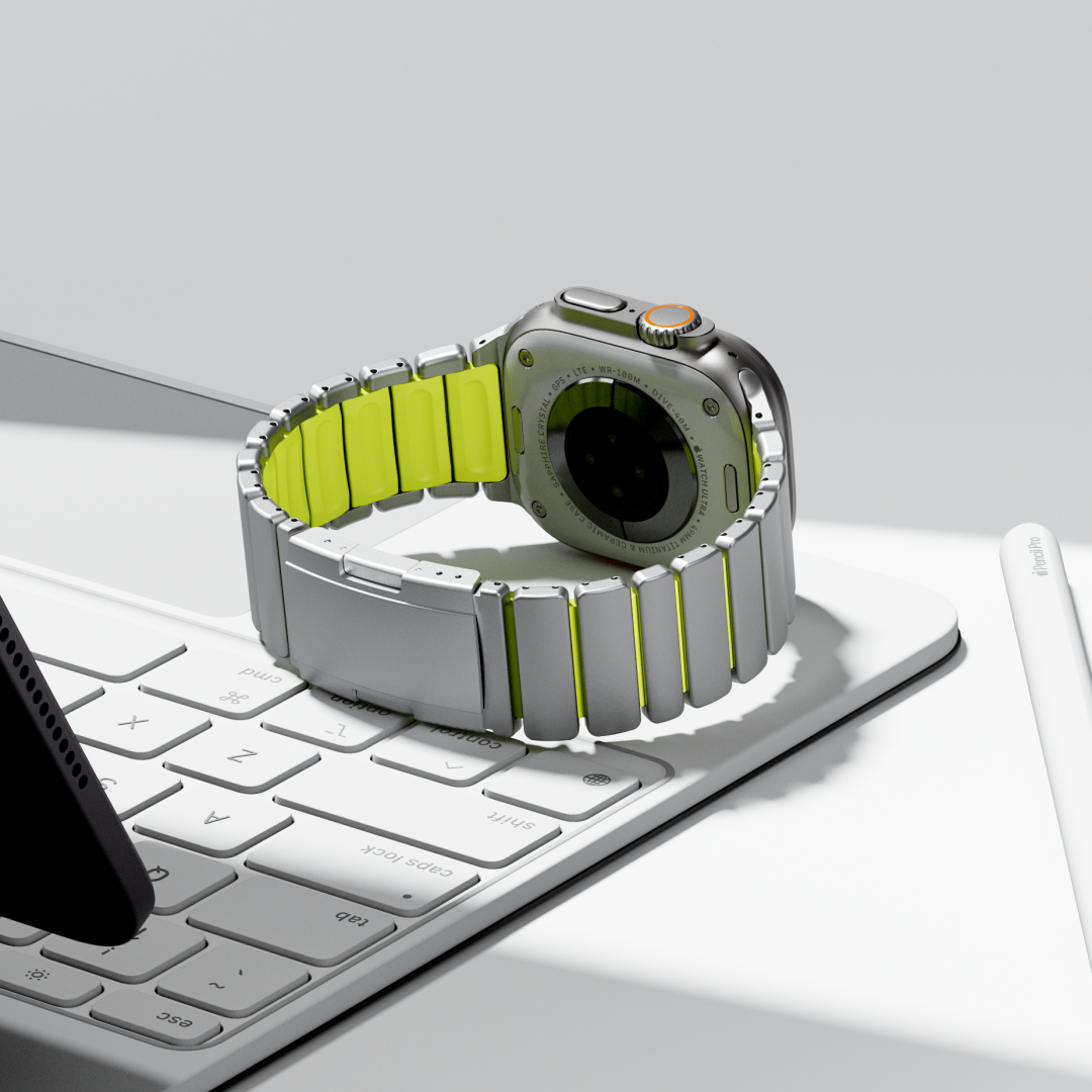 Correa de titanio para Apple Watch Ultra – Diseño prémium GEMINI Sport