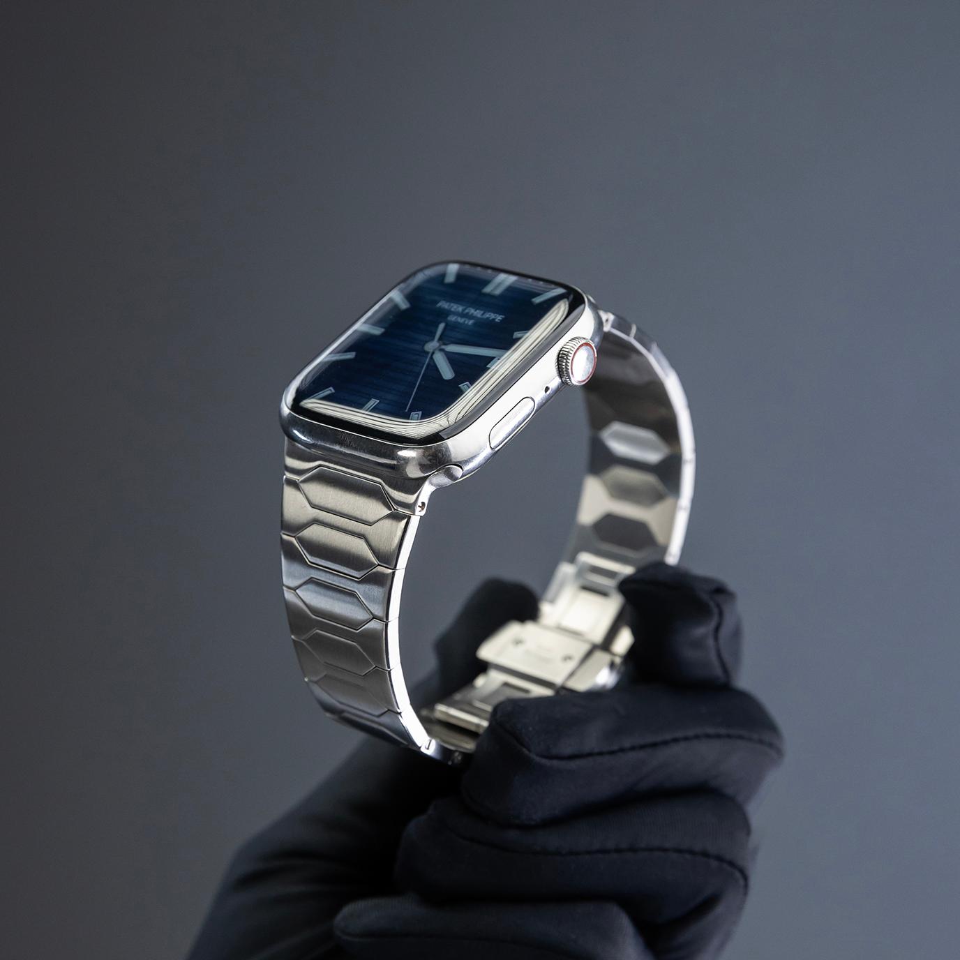 Elegante correa de acero inoxidable para Apple Watch – Lujo discreto y estilo