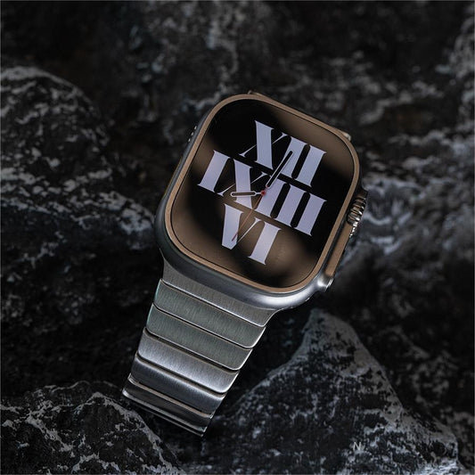 Premium Men’s Apple Watch Stainless Steel Band – Elegant Butterfly Buckle