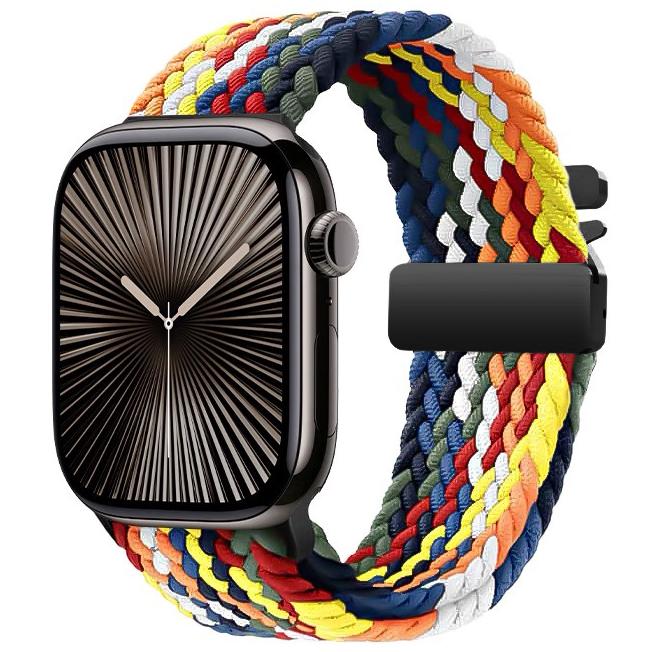 Correa trenzada de nailon para Apple Watch con hebilla de paracaídas