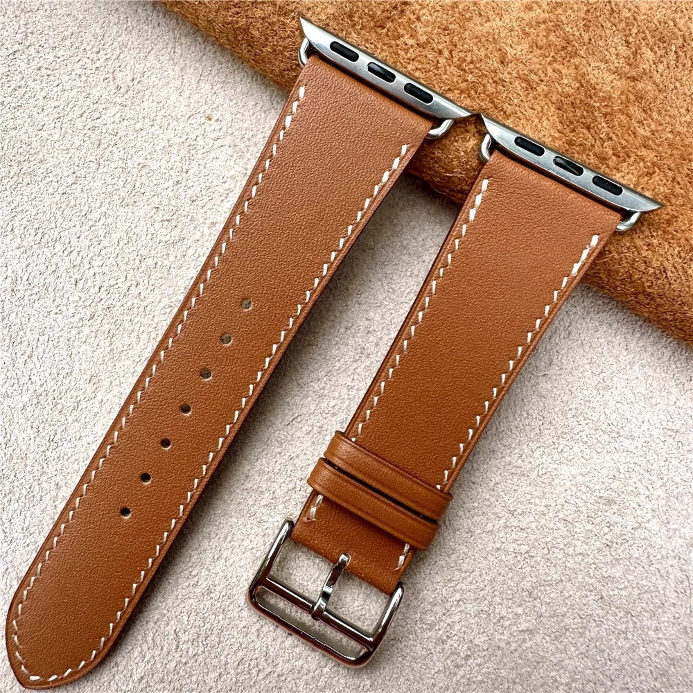 Premium Barenia Leather Apple Watch Band – Classic Style and Comfort