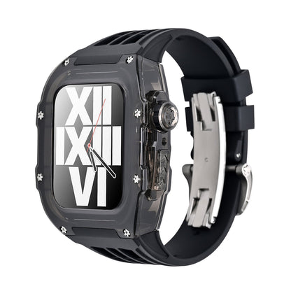 Kit de carcasa protectora para Apple Watch con correa de caucho fluorado – RM V30 Glaciar