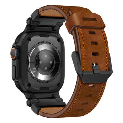 Apple Watch Premium Leather Band – Rugged Explorer Design