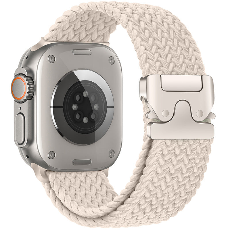 Correa trenzada de nailon para Apple Watch con hebilla de paracaídas