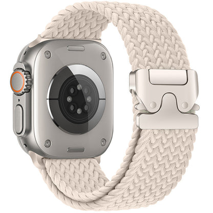 Correa trenzada de nailon para Apple Watch con hebilla de paracaídas