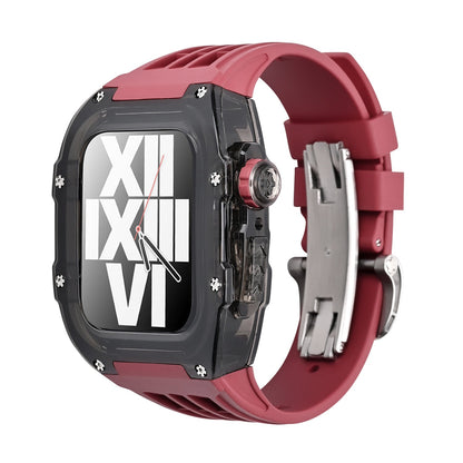 Kit de carcasa protectora para Apple Watch con correa de caucho fluorado – RM V30 Glaciar
