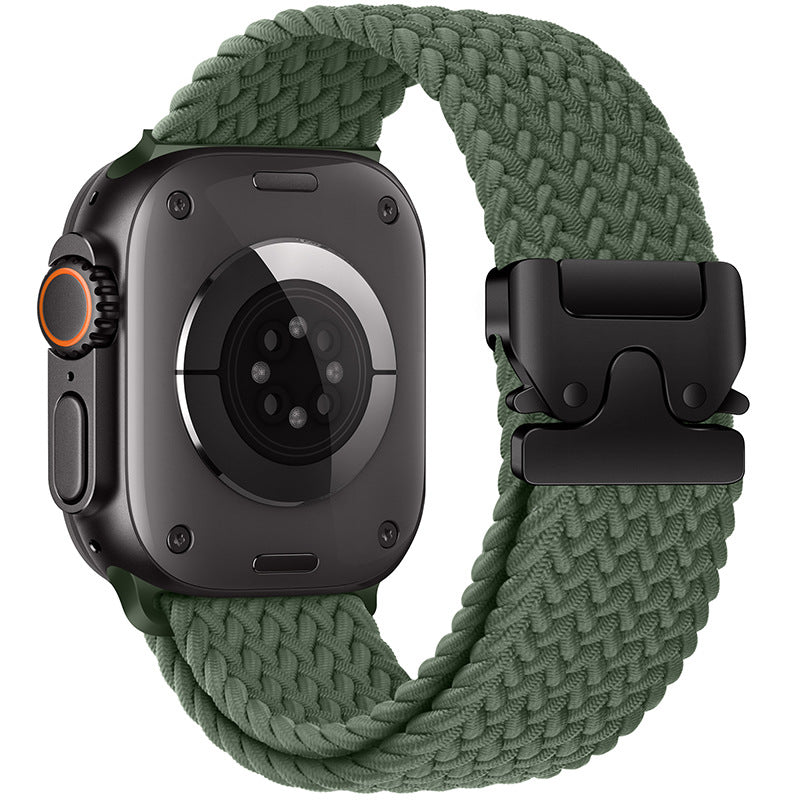 Correa trenzada de nailon para Apple Watch con hebilla de paracaídas