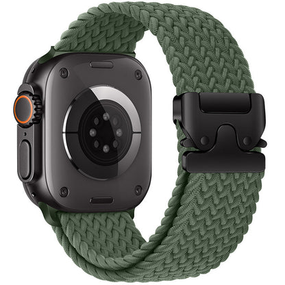 Correa trenzada de nailon para Apple Watch con hebilla de paracaídas