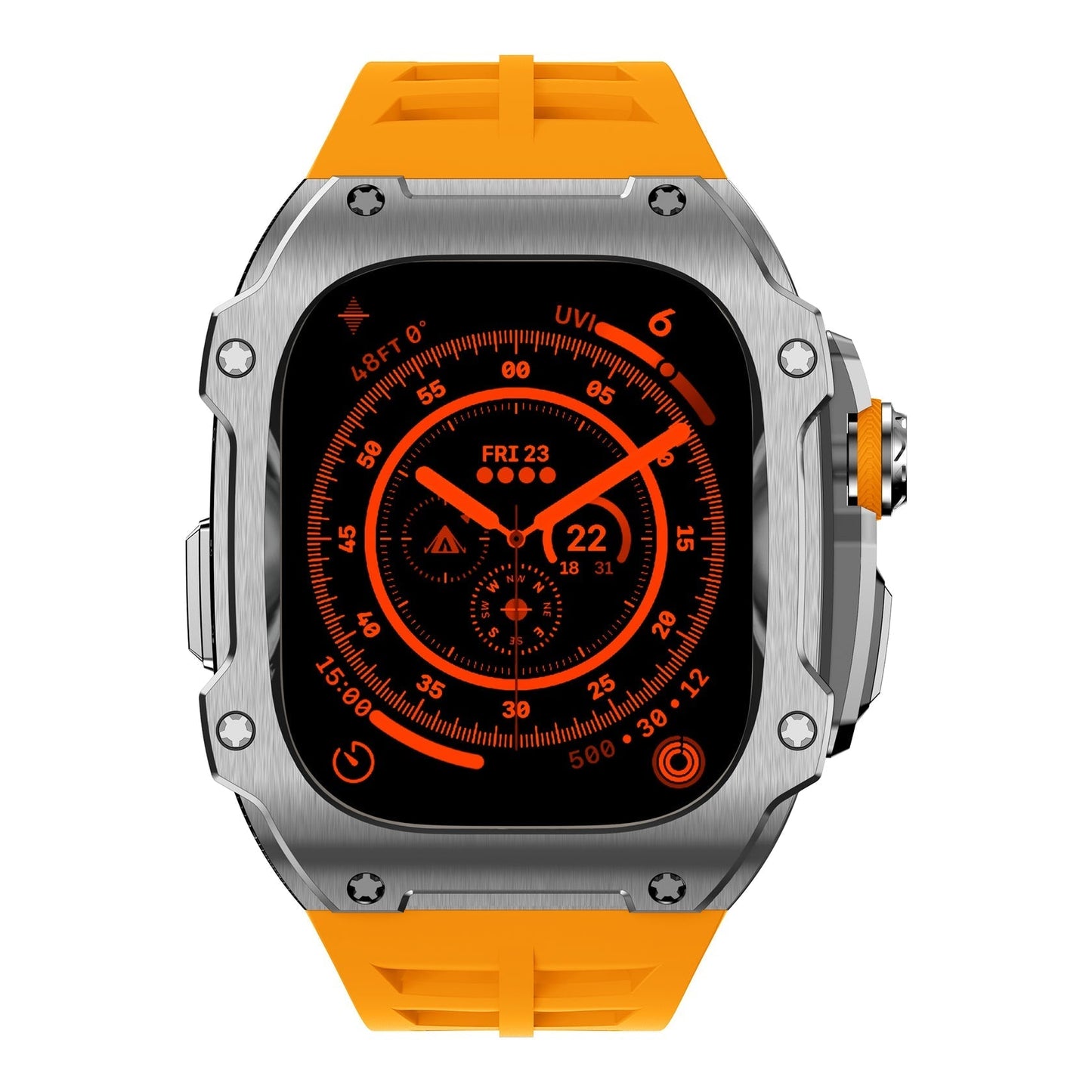 Apple Watch Ultra Caja de Acero Inoxidable – RM7015 Silver Vanguard