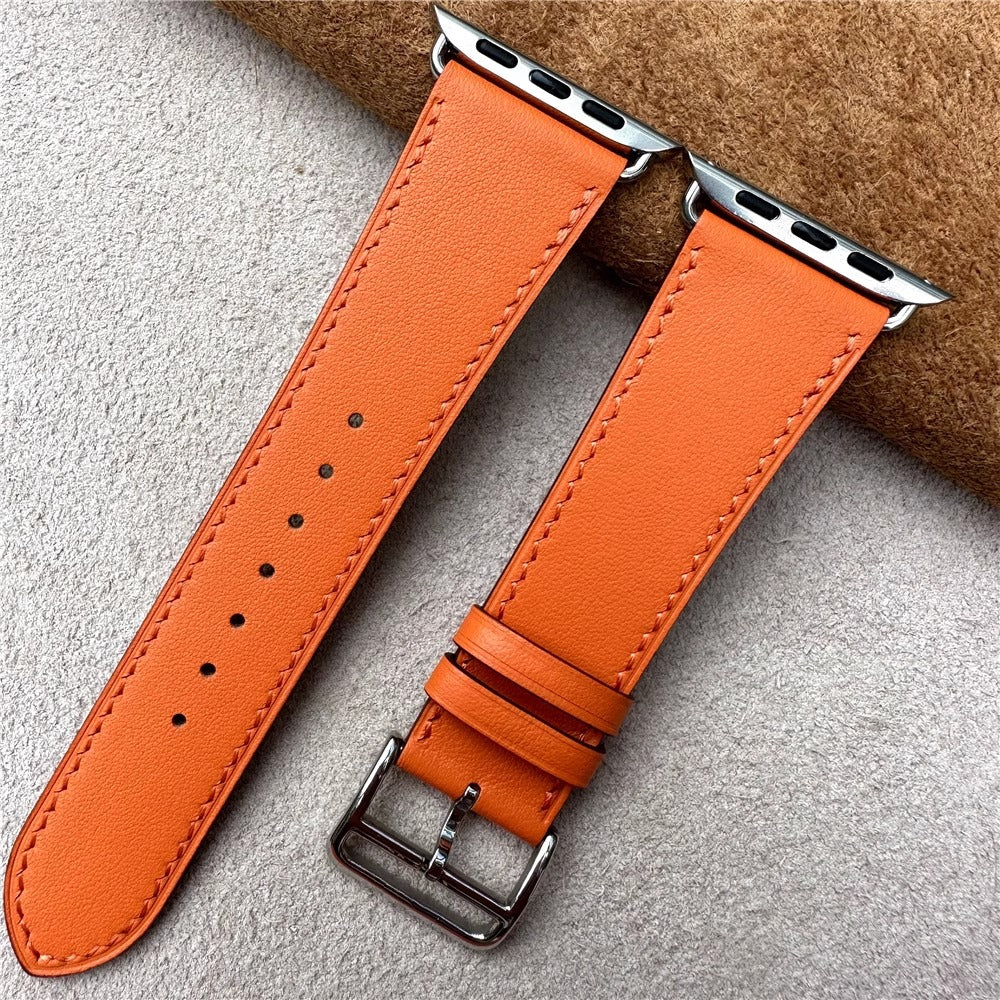 Premium Barenia Leather Apple Watch Band – Classic Style and Comfort