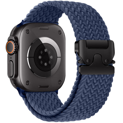 Correa trenzada de nailon para Apple Watch con hebilla de paracaídas