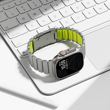 Correa de titanio para Apple Watch Ultra – Diseño prémium GEMINI Sport