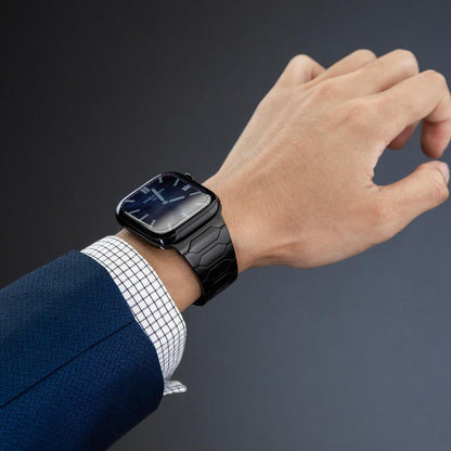 Elegante correa de acero inoxidable para Apple Watch – Lujo discreto y estilo