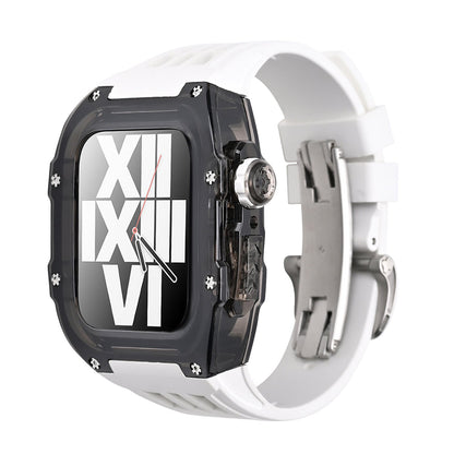 Kit de carcasa protectora para Apple Watch con correa de caucho fluorado – RM V30 Glaciar