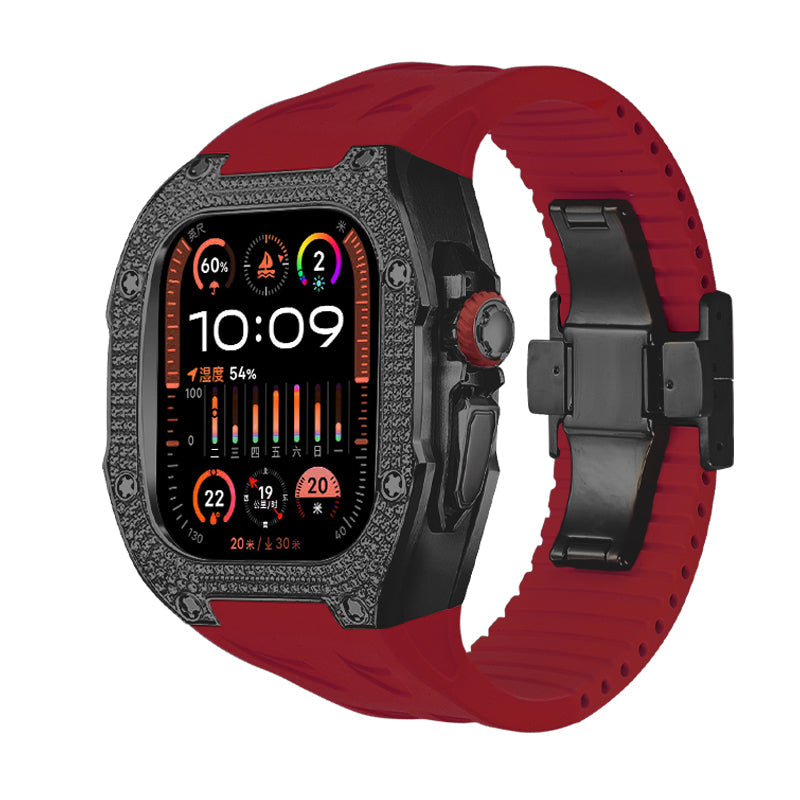 Kit de reacondicionamiento RM7006 de titanio con circonita 5A para Apple Watch Ultra