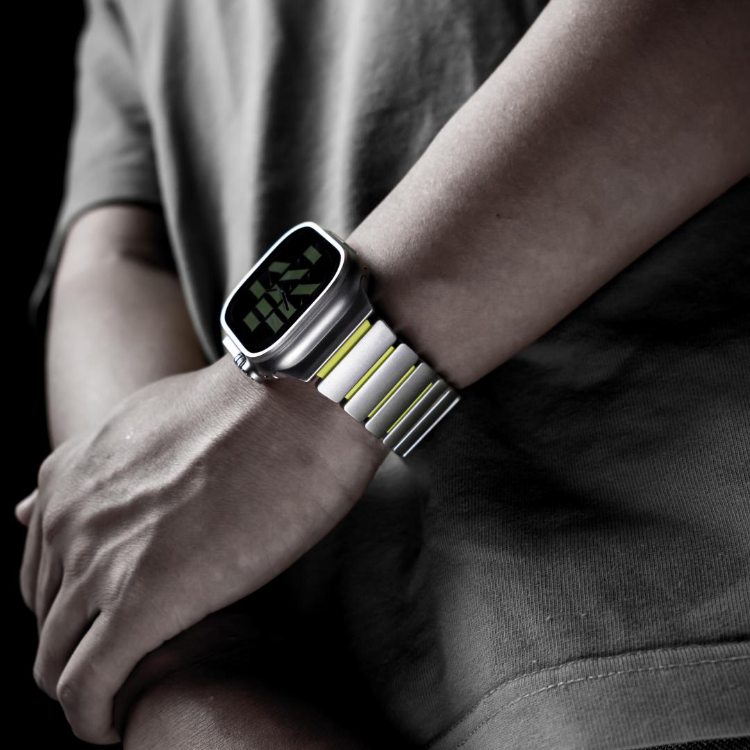 Correa de titanio para Apple Watch Ultra – Diseño prémium GEMINI Sport