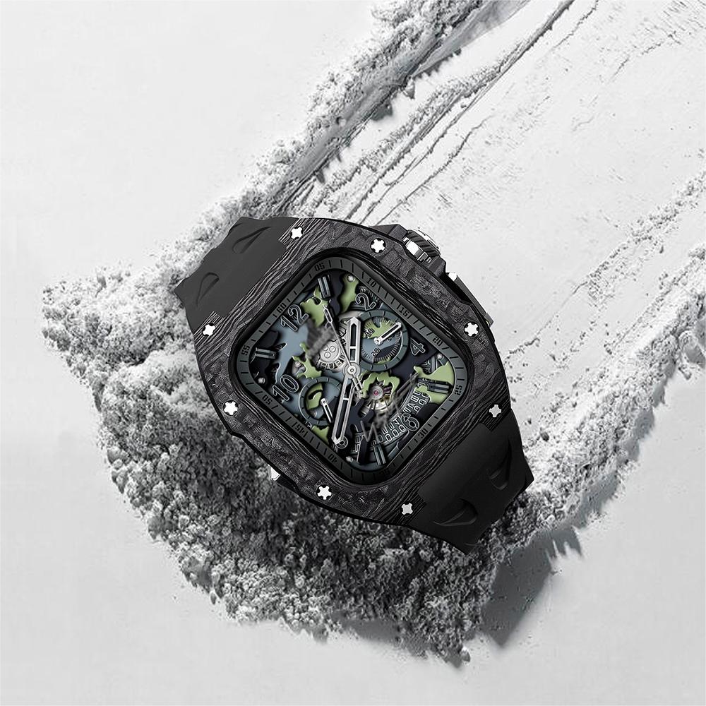 RM7006 Kit de Reequipamiento con Caja de Fibra de Carbono para Apple Watch Ultra