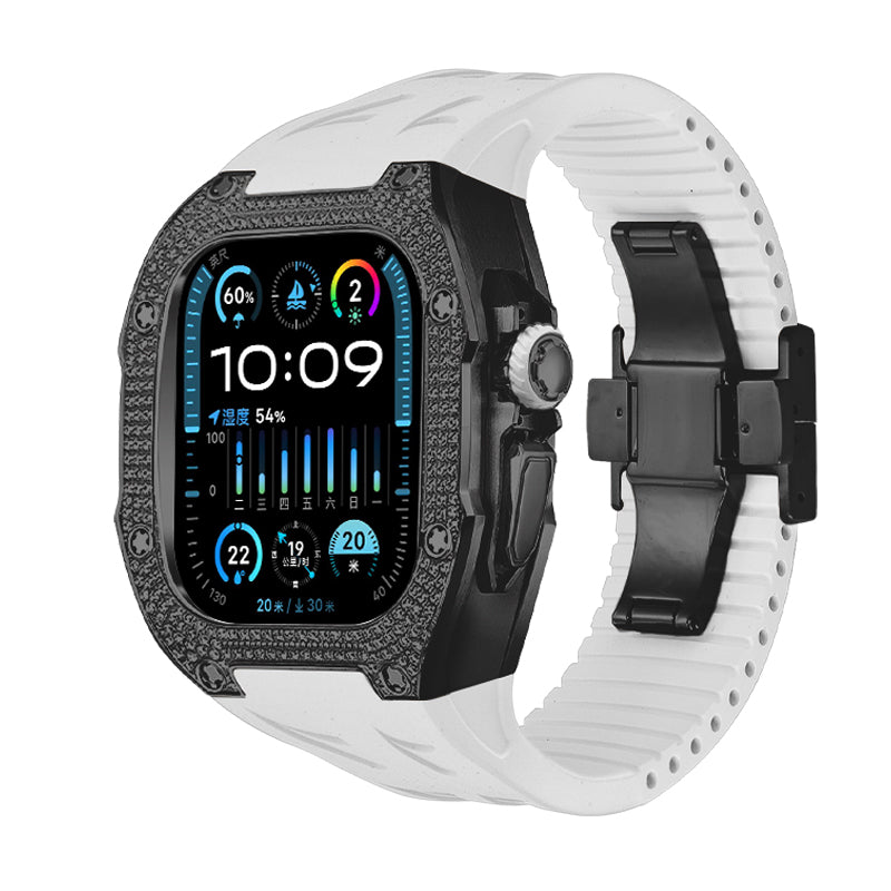 Kit de reacondicionamiento RM7006 de titanio con circonita 5A para Apple Watch Ultra