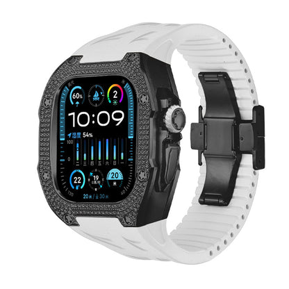 Kit de reacondicionamiento RM7006 de titanio con circonita 5A para Apple Watch Ultra