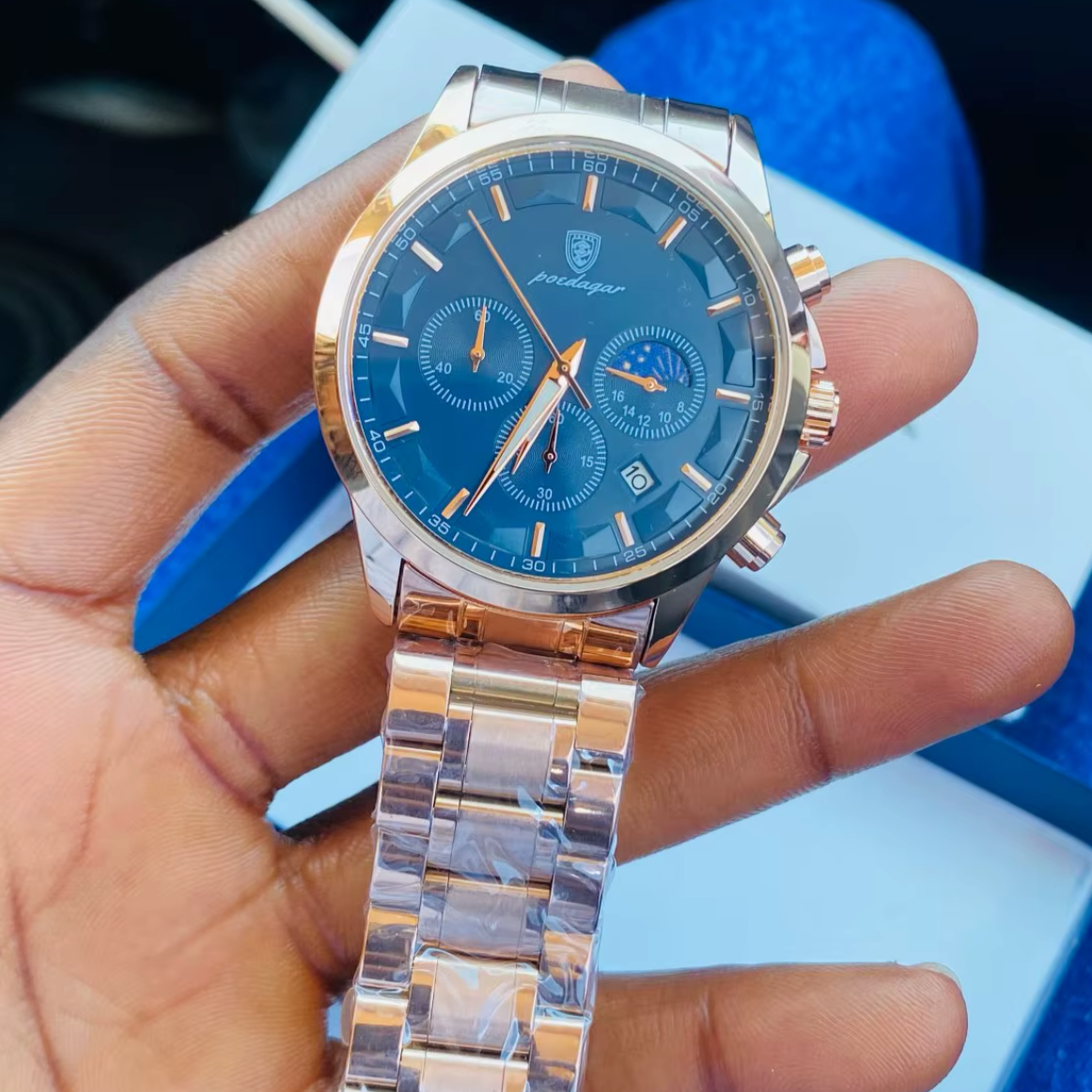 poedagar Imperial argent homme main