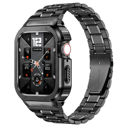 Kit de correa y caja de acero inoxidable para Apple Watch